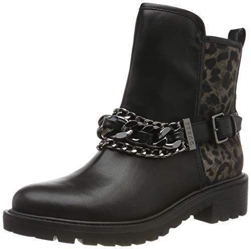 Guess Holanae/Stivaletto (Bootie)/le, Botas Biker Mujer, Negro Black Colores Op Paprika, 37 EU