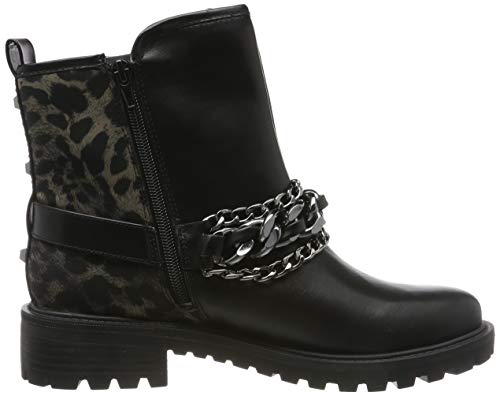 Guess Holanae/Stivaletto (Bootie)/le, Botas Biker Mujer, Negro Black Colores Op Paprika, 37 EU