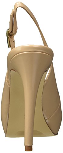 Guess Patent PU, Sandalias con Plataforma Mujer, Beige (Nude), 40