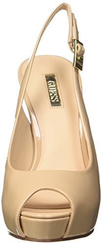 Guess Patent PU, Sandalias con Plataforma Mujer, Beige (Nude), 40