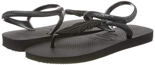 Havaianas Flash Urban Plus, Sandalias de Talón Abierto Mujer, Negro (Black 0090), 37/38