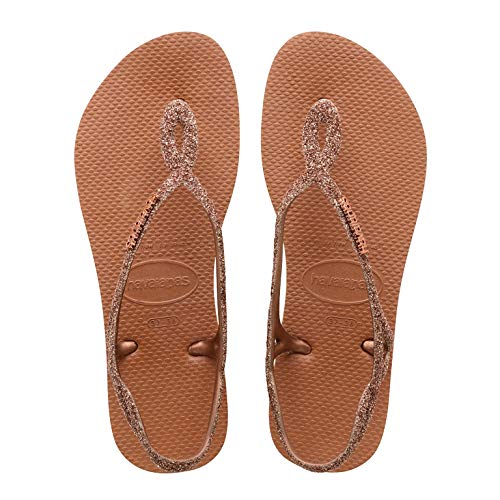 Havaianas HAV Luna Premium Rust, Sandalia Mujer, Multicolor (Navy/Sand), 35 EU