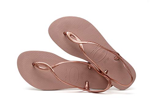 Havaianas Luna, Sandalias de Talón Abierto para Mujer, Rosa (Crocus Rose 3544), 37/38 EU