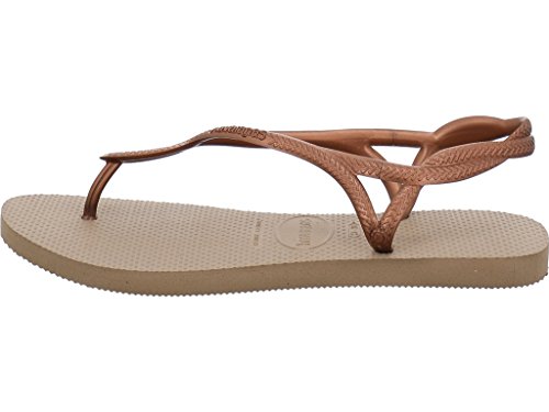 Havaianas Luna, Sandalias de Talón Abierto para Niñas, Dorado (Rose Gold/Rose Gold 5282), 31/32 EU