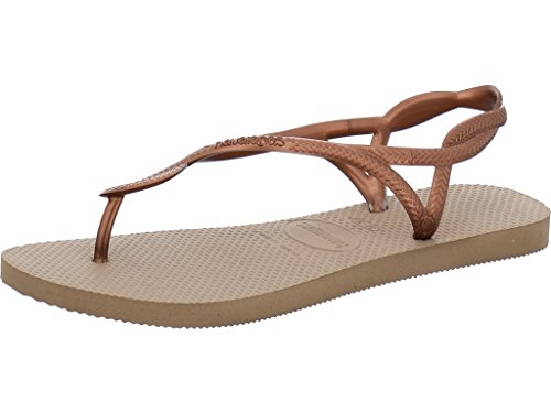 Havaianas Luna, Sandalias de Talón Abierto para Niñas, Dorado (Rose Gold/Rose Gold 5282), 31/32 EU