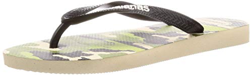 Havaianas Top Camu, Chanclas Unisex Adulto, Multicolor (Beige/Black), 39/40 EU