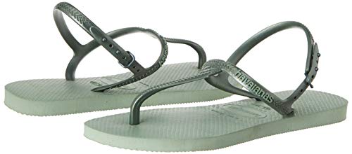 Havaianas Twist, Sandalias con Tira Vertical para Mujer, Verde (Mineral Green 2996), 33/34 EU