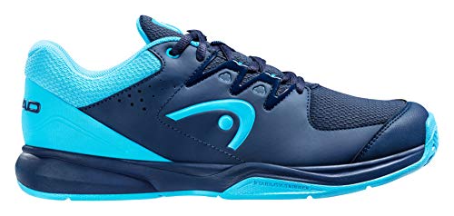 HEAD Grid, Zapatillas para Squash Hombre, Azul Oscuro Aqua, 44.5 EU