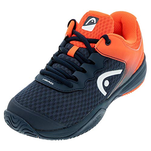 Head Sprint 3.0 Jnr, Zapatillas de Tenis Unisex Adulto, Azul (Midnight Navy/Neon Red Mnnr), 37 EU