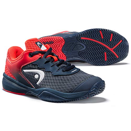 Head Sprint 3.0 Jnr, Zapatillas de Tenis Unisex Adulto, Azul (Midnight Navy/Neon Red Mnnr), 38 EU