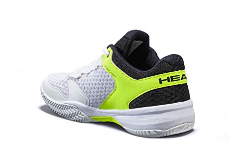 Head Sprint 3.0 Jnr, Zapatillas de Tenis Unisex Adulto, Blanco (White/Navy Yellow Whny), 37.5 EU