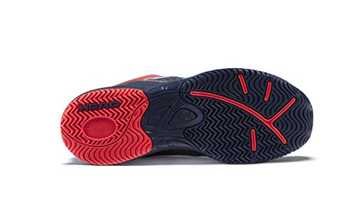 Head Sprint 3.0 Jnr, Zapatillas de Tenis Unisex Niños, Azul (Midnight Navy/Neon Red Mnnr), 32 EU