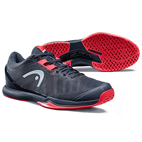 Head Sprint Pro 3.0 Men Zapatillas de Tenis, Hombres, Navy/Neon Rojo, 48.5 EU