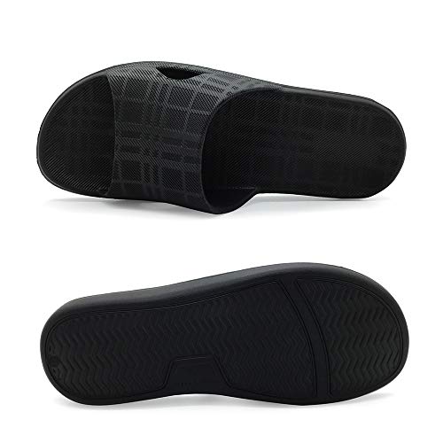 HEVA Zapatos de Playa y Piscina Unisex Adulto Bañarse Sandalias (41 EU Negro)