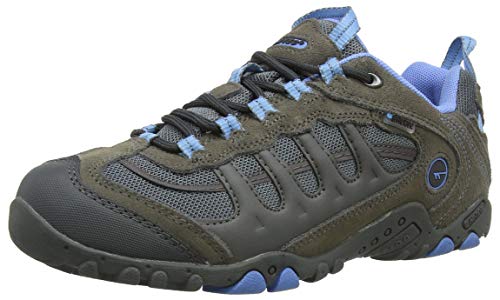 Hi-Tec Penrith Low Waterproof, Zapatillas de Senderismo Mujer, Gris (Grey/charcoal/cornflower), 38 EU (5 UK)