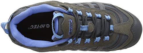 Hi-Tec Penrith Low Waterproof, Zapatillas de Senderismo Mujer, Gris (Grey/charcoal/cornflower), 38 EU (5 UK)