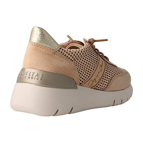 Hispanitas Deportivo Platino Zapatillas cuña para Mujer, 39