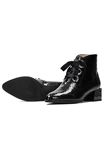 HISPANITAS HI00715, Botines de Tacon, para Mujer, Color Negro. - Cuero Talla: 36