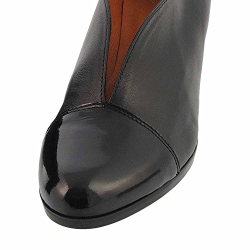 Hispanitas - Zapato tacón Negro Puntera Charol- Talla - 37