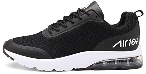 Hombre Aire Zapatillas Trail Running Mujer Deportivas para Caminando Transpirable Antideslizante Sneakers St.1 Negro 42 EU