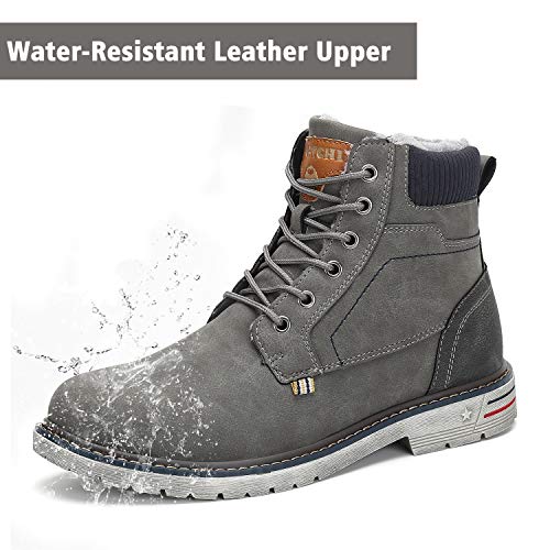 Hombre Mujer Botas de Nieve Invierno Aire Libre Zapatos Impermeable Antideslizante Calientes Botines Planas Gris 45 EU