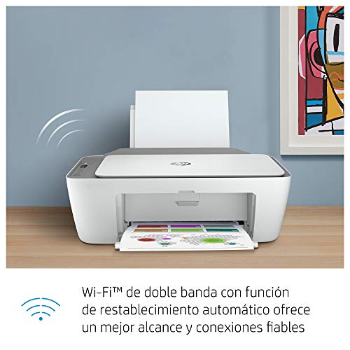 HP DeskJet 2720 - Impresora multifunción, Wi-Fi, Bluetooth, copia, escanea, compatible con Instant Ink (3XV18B)