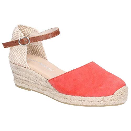 Hush Puppies - Sandalias con Plataforma de Esparto Maya para Chica Mujer (36 EU) (Rojo)