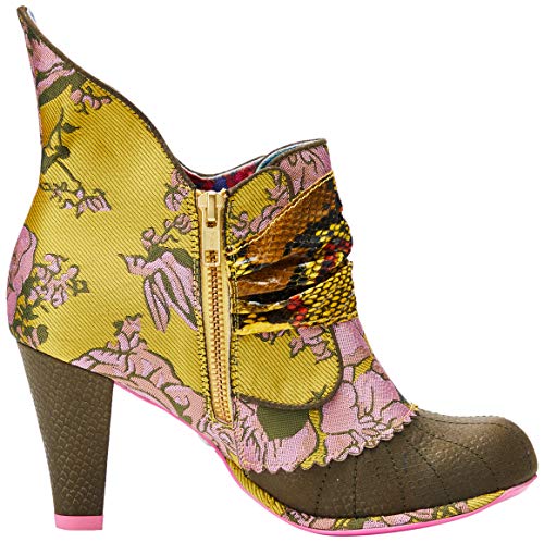 Irregular Choice Miaow, Botines Mujer, Amarillo (Yellow/Multi BC), 39 EU