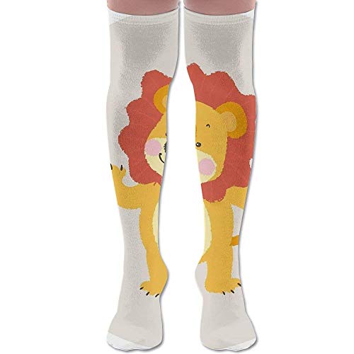 iuitt7rtree Women's Over Knee High Socks Lion Circle Extra Long Athletic Sport Tube Stockings