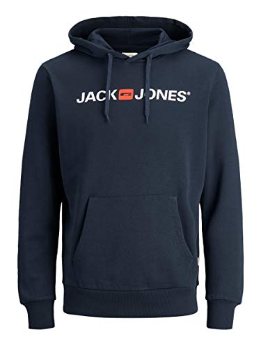 Jack & Jones Jjecorp Logo Sweat Hood Noos Capucha, Azul (Navy Blazer Detail: Reg Fit), Large para Hombre