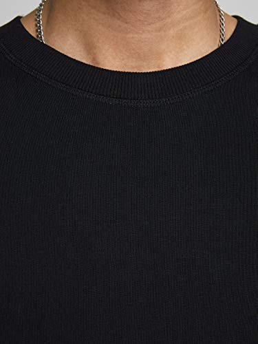 JACK & JONES Jjeholmen Sweat Crew Neck Noos, Suéter para Hombre, Negro (Black), X-Large