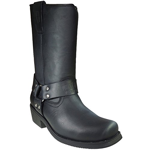 Johnny Bulls 14829 Bota Motera Piel Nobuck con Piso de Goma para Hombre Negro Talla 46