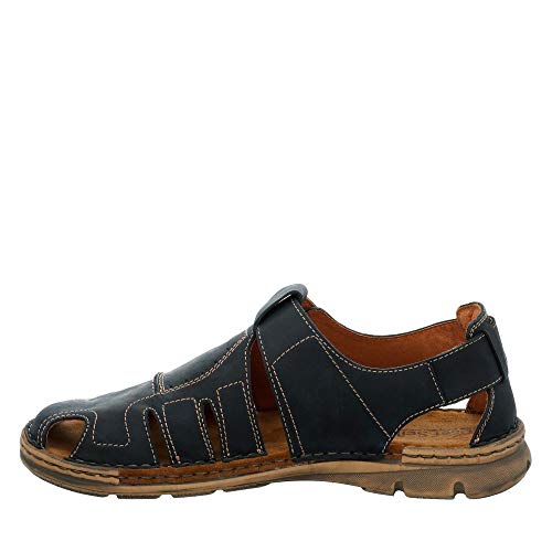 Josef Seibel 16707-66 John 05 Sandalias de Cuero para Hombre, Talla:40 EU, Color:Azul