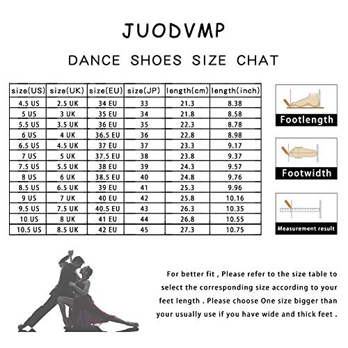 JUODVMP Zapatos Baile Latino Mujer Diamante de Imitación Zapatos Salsa Tango Mujer Model VE-YCL430-7.5,Desnudo,37.5EU