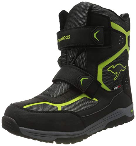 KangaROOS K-Trooper V RTX, Botas de Nieve Unisex Adulto, Negro (Jet Black/Lime 5008), 41 EU