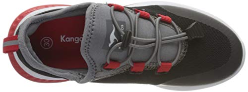 KangaROOS KL-Tech, Zapatillas, Jet Black Fiery Red 5053, 29 EU