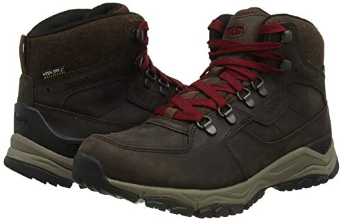 KEEN Innate Leather Mid Height Waterproof, Botas para Senderismo Mujer, Castaño Dalia Roja, 35 EU