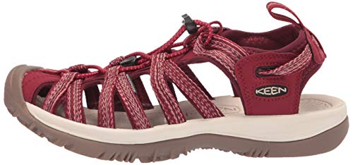 KEEN Women's Whisper Sport Sandal, Red Dahlia, 7.5