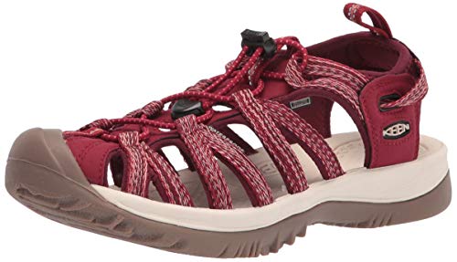 KEEN Women's Whisper Sport Sandal, Red Dahlia, 7.5