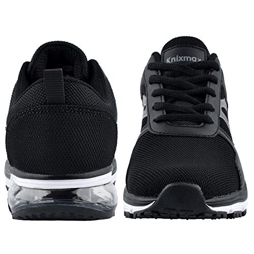 Knixmax-Zapatillas de Running para Mujer, Zapatillas de Deportivas para Correr Al Aire Libre Zapatos Gimnasia Ligero Fitness Casual Sneakers Zapatillas Ligeras Cómodas y Transpirables, Negro EU 40