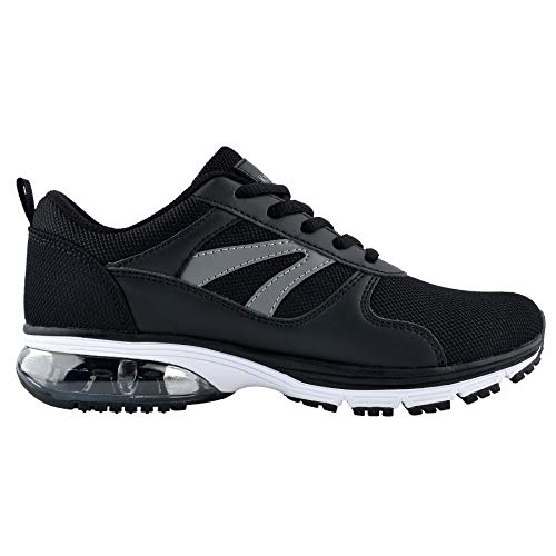 Knixmax-Zapatillas de Running para Mujer, Zapatillas de Deportivas para Correr Al Aire Libre Zapatos Gimnasia Ligero Fitness Casual Sneakers Zapatillas Ligeras Cómodas y Transpirables, Negro EU 40