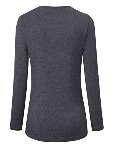 KOJOOIN - Camiseta de lactancia para mujer, diseño de capas D-gris XL