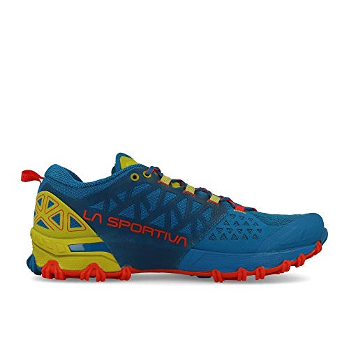 LA SPORTIVA Bushido II, Zapatillas de Trail Running Hombre, Neptune/Kiwi, 45.5 EU