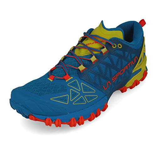 LA SPORTIVA Bushido II, Zapatillas de Trail Running Hombre, Neptune/Kiwi, 45.5 EU