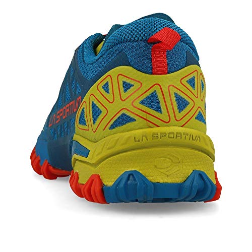 LA SPORTIVA Bushido II, Zapatillas de Trail Running Hombre, Neptune/Kiwi, 45.5 EU