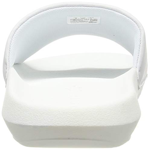 Lacoste Croco Slide 319 4 US CMA, Sandalias de Punta Descubierta Hombre, Blanco (White/Green), 43 EU