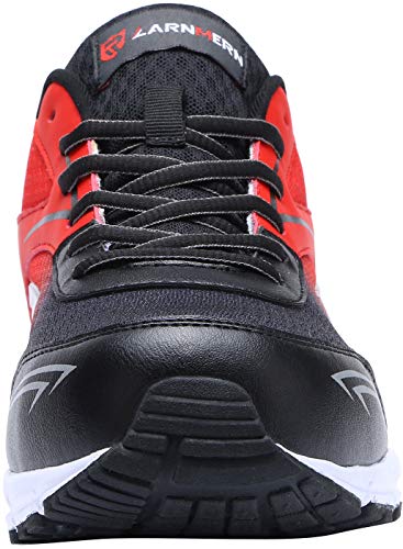 LARNMERN Zapatillas de Seguridad Hombres,LM180105 SB SRC Zapatos de Trabajo con Punta de Acero Ultra Liviano Suave y cómodo Transpirable 40 EU,Rojo