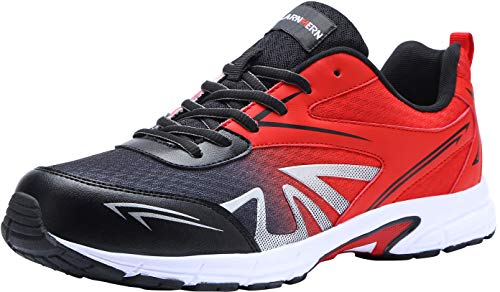 LARNMERN Zapatillas de Seguridad Hombres,LM180105 SB SRC Zapatos de Trabajo con Punta de Acero Ultra Liviano Suave y cómodo Transpirable 40 EU,Rojo