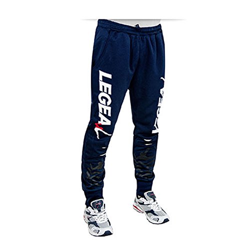 LEGEA Pantalón Deporte Egitto Tornado Azul Marino M