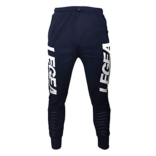 LEGEA Pantalón Deporte Egitto Tornado Azul Marino M